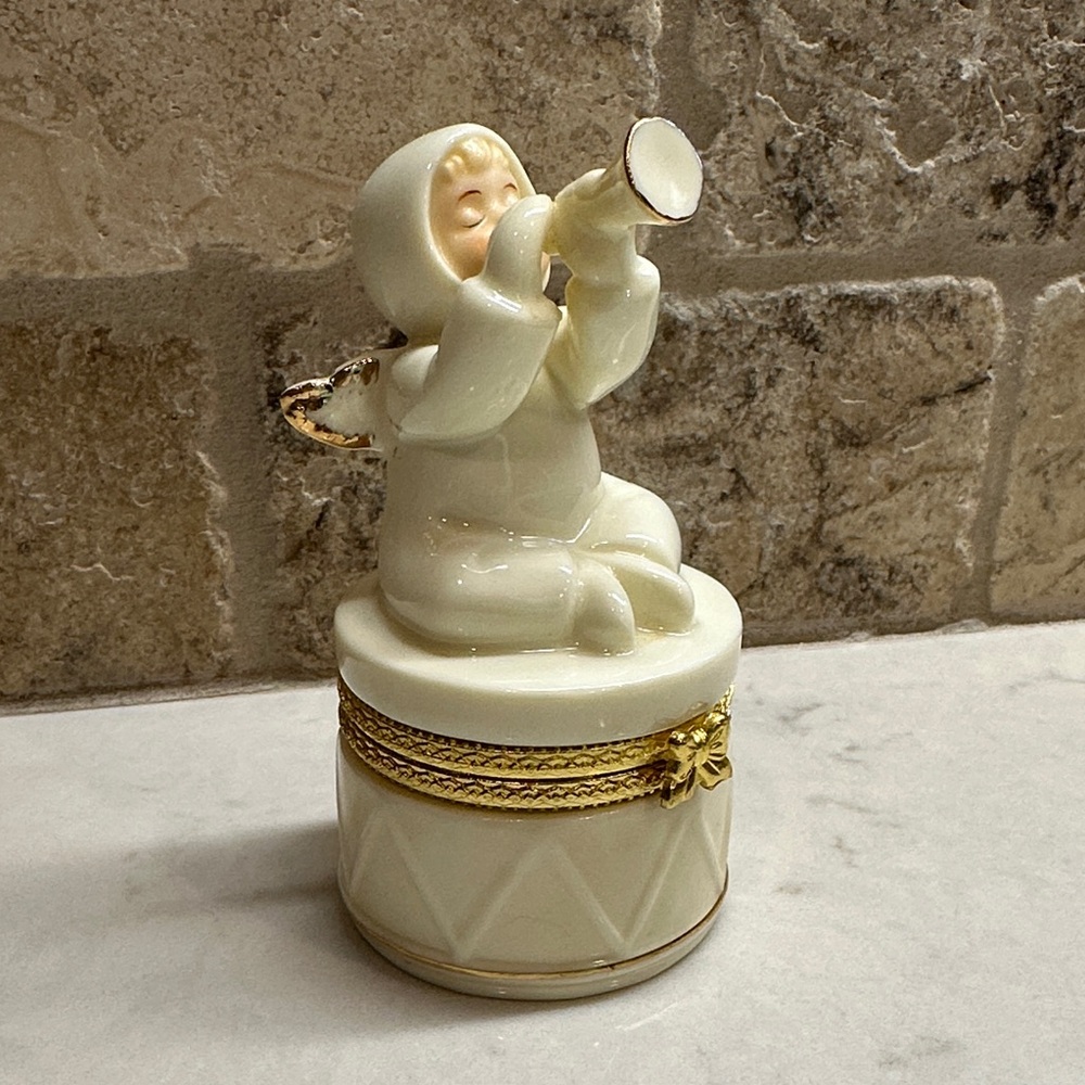 Angel Figurine trinket box with Gold Accents by formalities by Baum Bros
